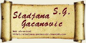 Slađana Gačanović vizit kartica